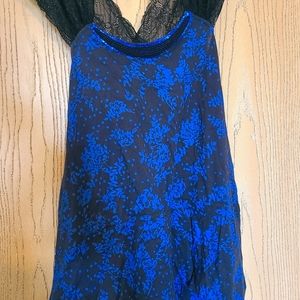 Free People blue/black lace tank